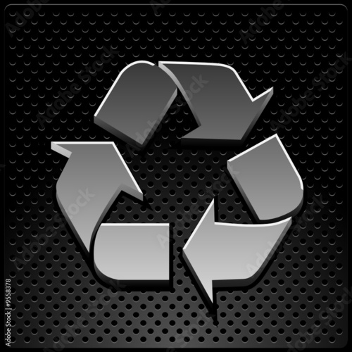 Metal recycle sign