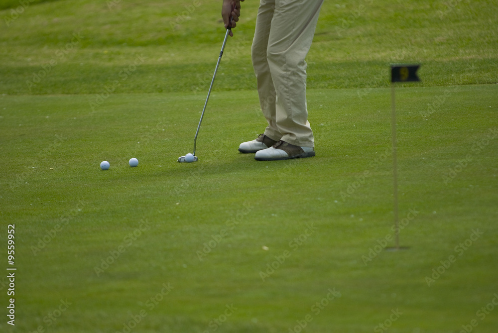 Obraz premium Golf club view of putting green - sport