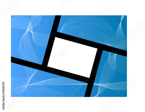 cornice su sfondo astratto azzurro