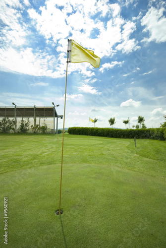 Golf club view of putting green - sport