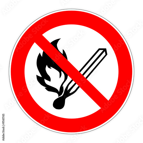 schild offenes feuer verboten