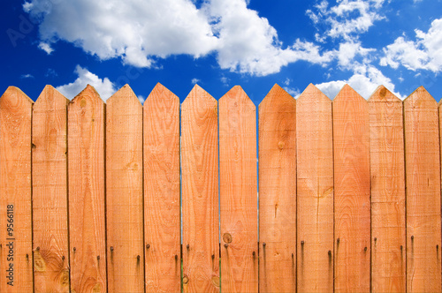 even wooden fence