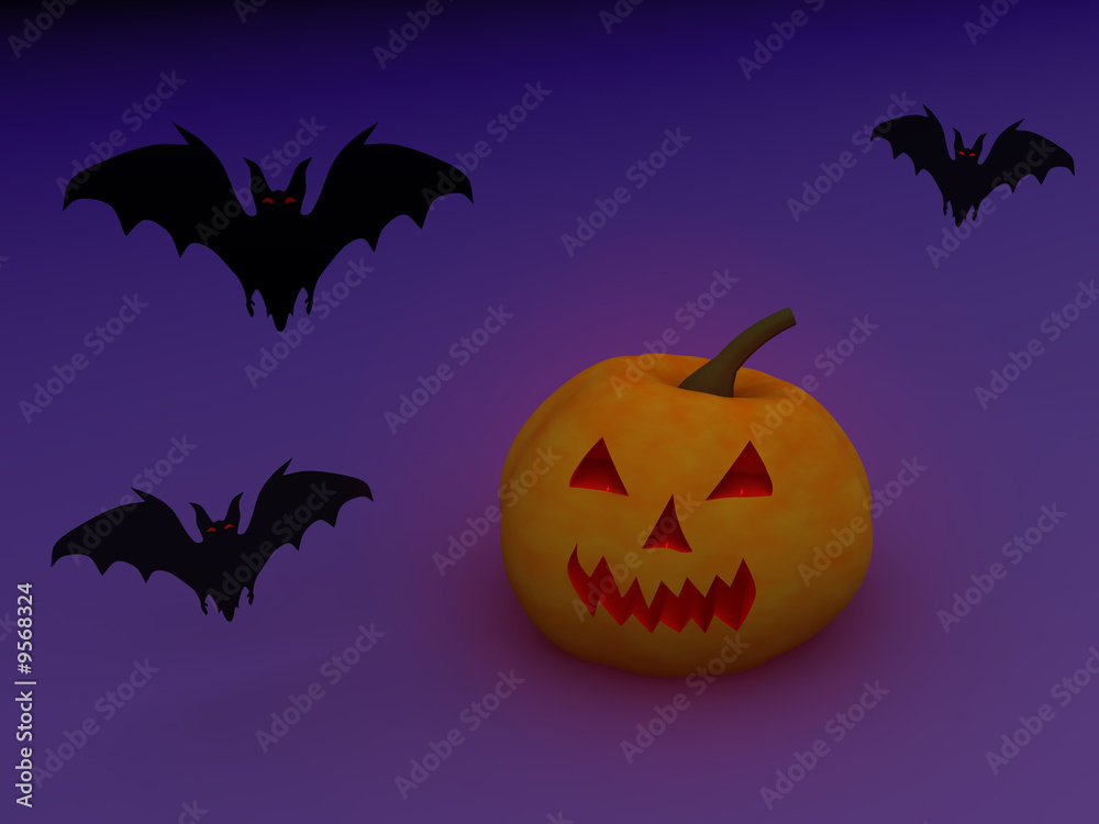 Fototapeta premium Halloween background. 3d