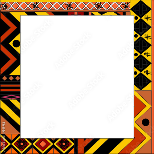 Tribal Frame - with isolated clipping area