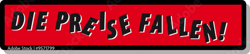 Die Preise fallen, sale