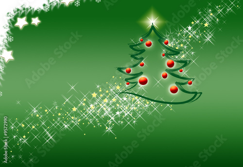 Albero di natale in verde