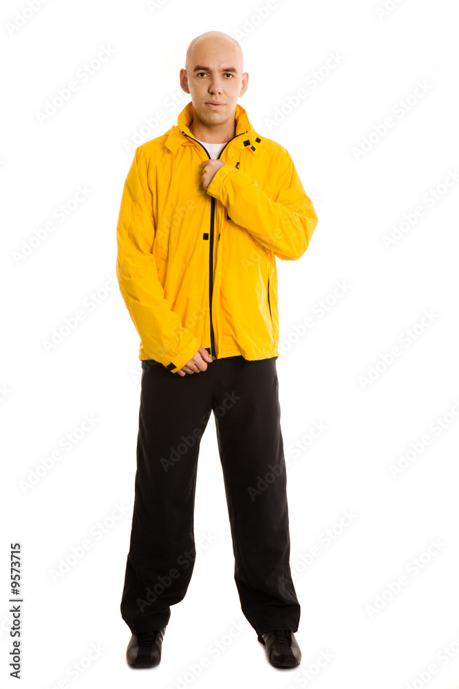 Obraz premium man with yellow sport coat