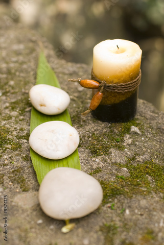 zen Aromatic candles and stones