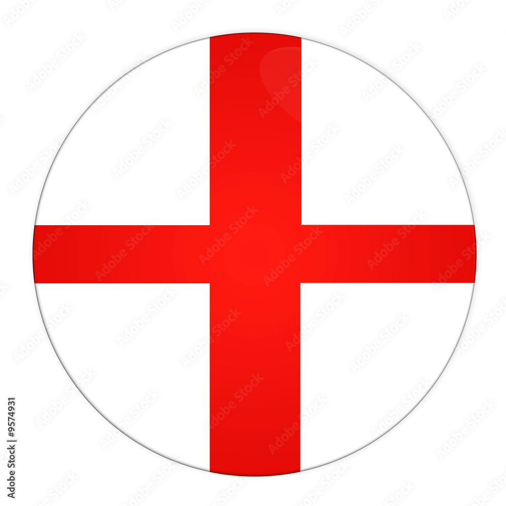 Obraz premium Abstract illustration: button with flag from England country