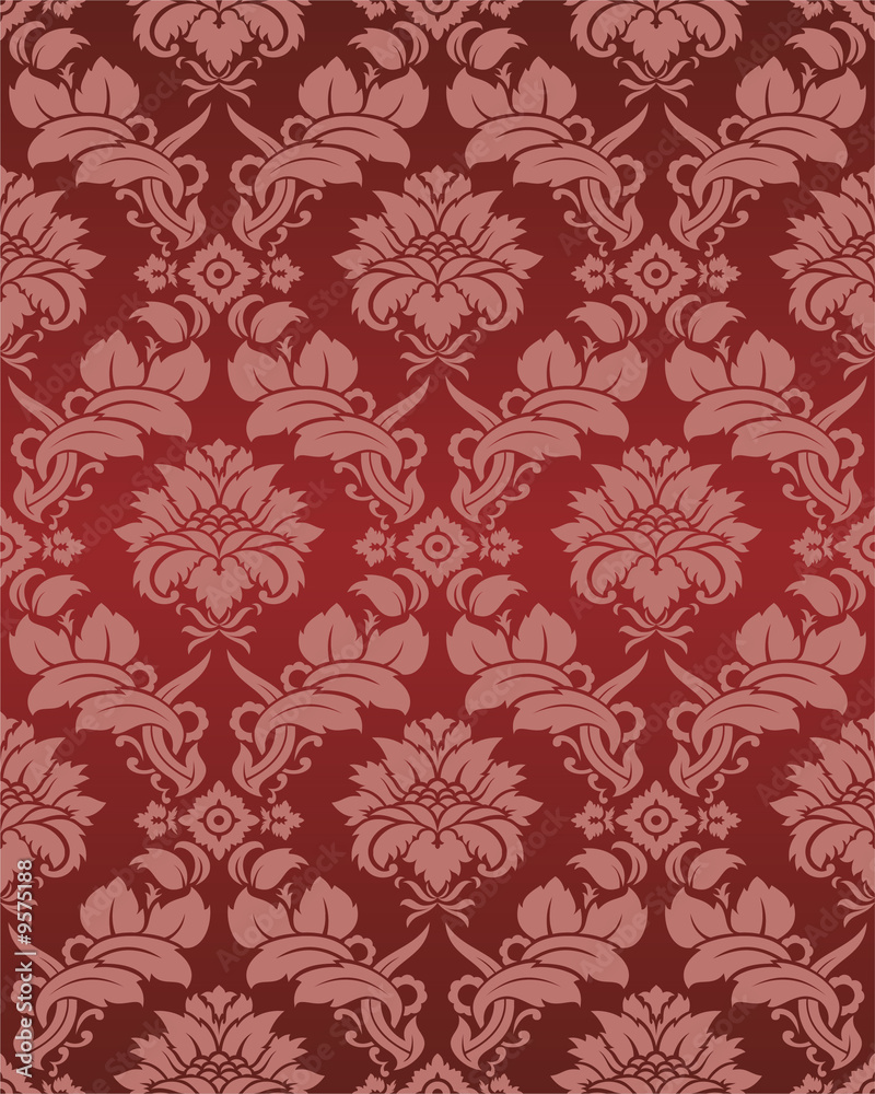Damask wallpaper executed in a vector Damask wallpaper executed in a vector