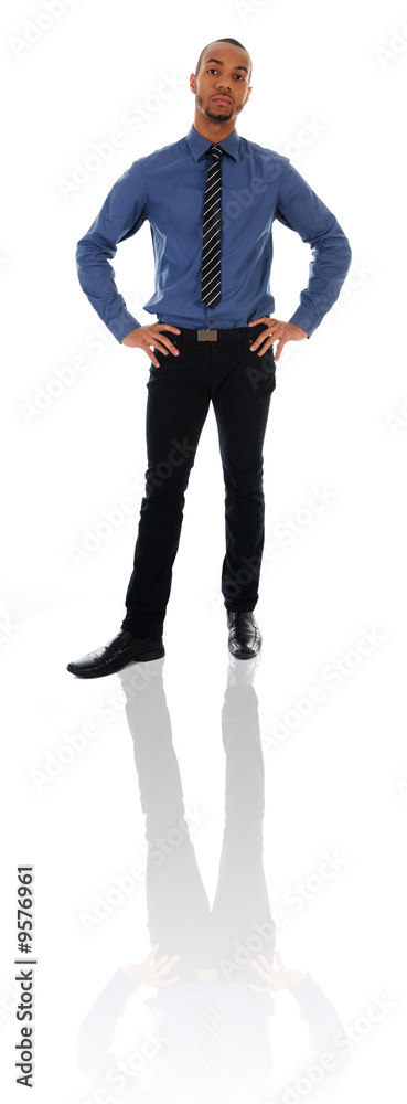 Obraz premium African Business man on a white background
