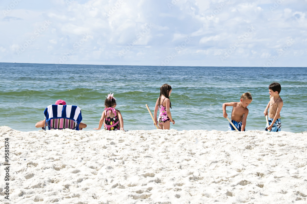 Children playing in the sand