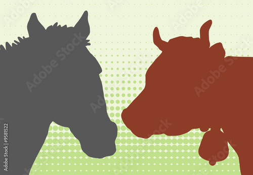 vache & cheval