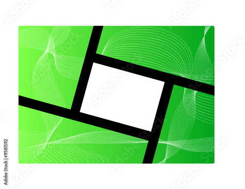 cornice su sfondo astratto verde