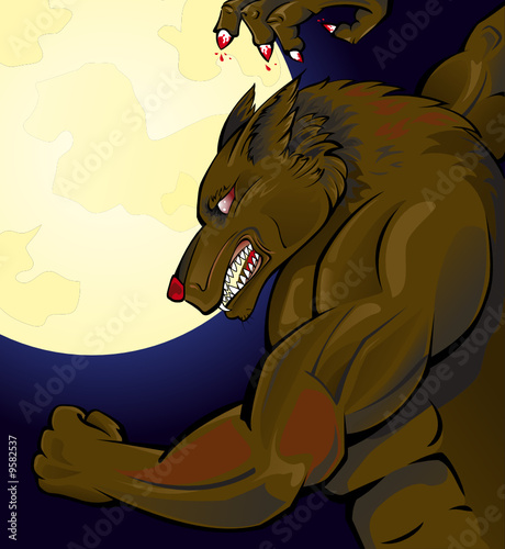 Werewolf attacking