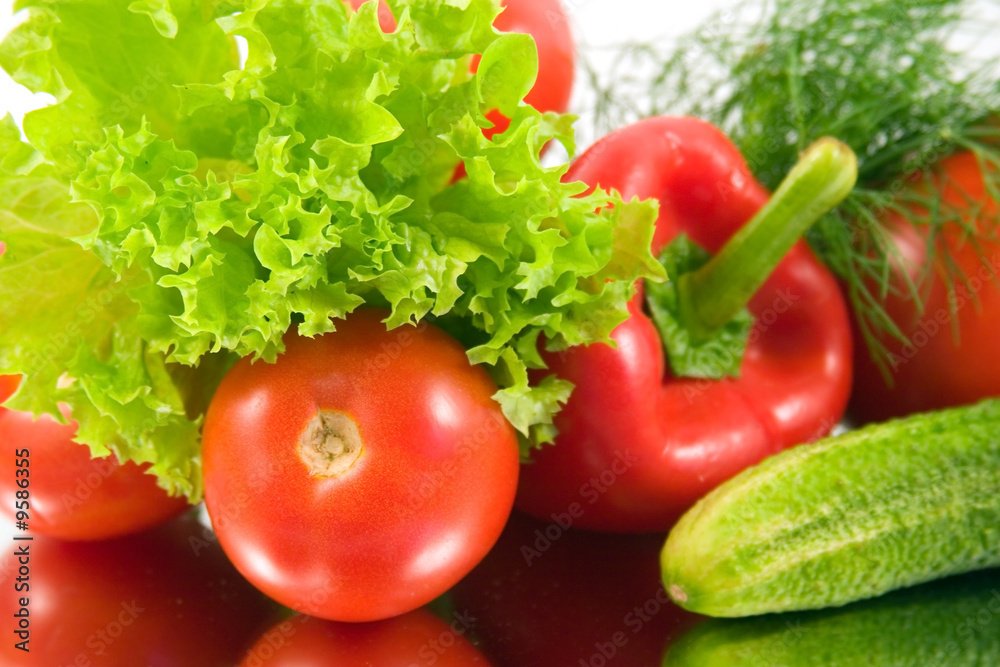 fresh vegetables isolated on a white background fresh vegetables isolated on a white background