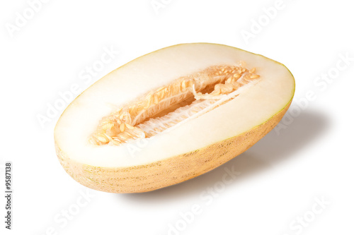 isolated one half of watermelon fruit, white background