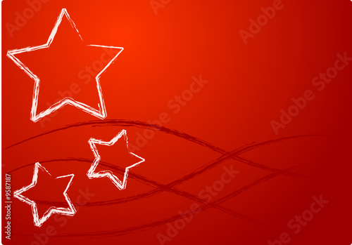 sfondo rosso con stelle natale