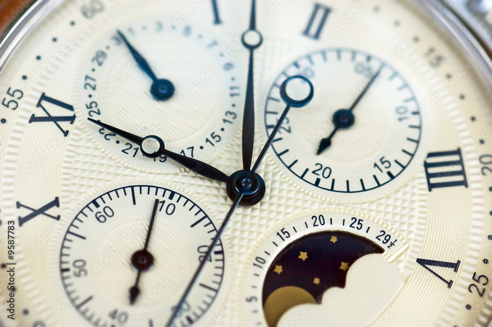 Close-up of old watch