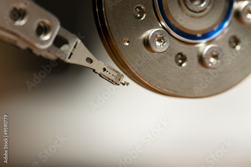 Computer hard drive without protective cover