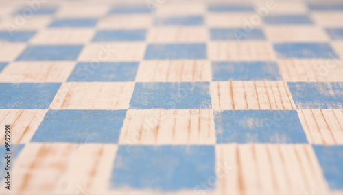 blue checkerboard perspective