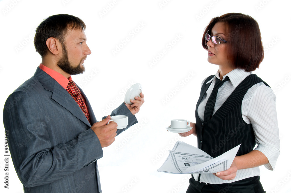 A conversation during a coffee - break A conversation during a coffee - break