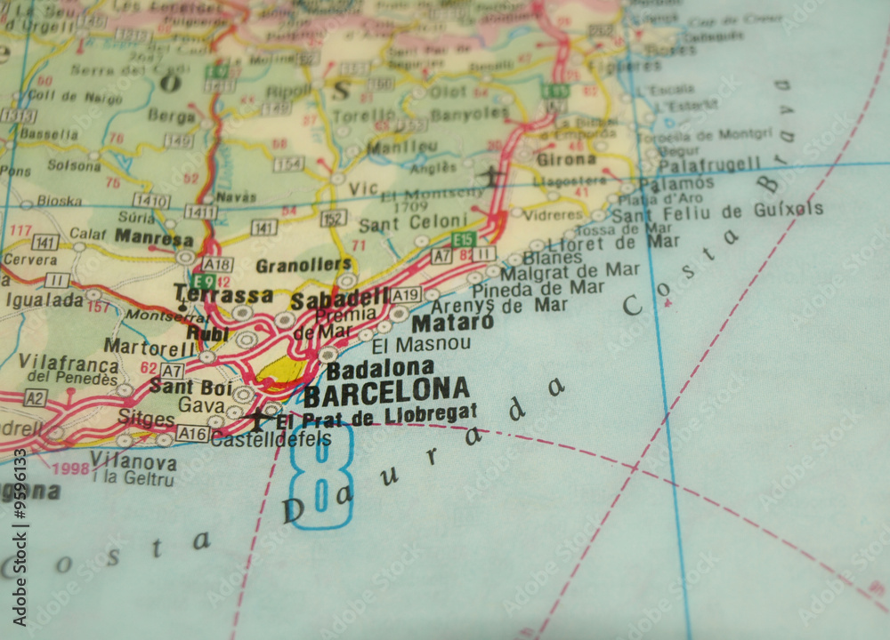 landkarte - barcelona