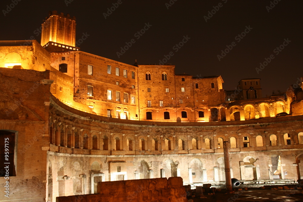 Rome, le Forum de Trajan, rue intérieure