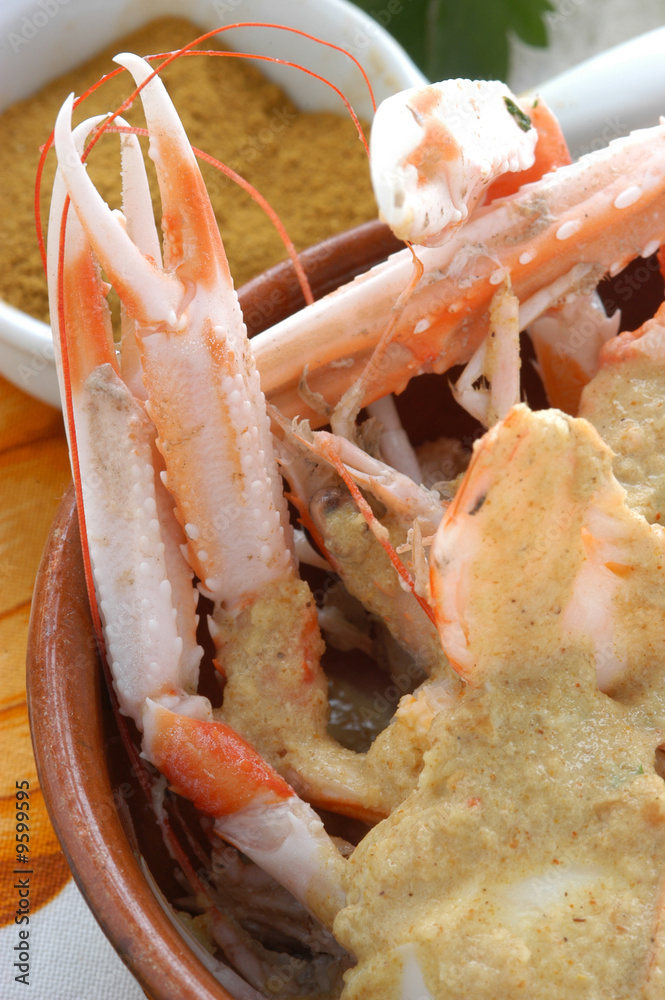 Scampi ed aragostelle al curry - Antipasti pesce Emilia R. Scampi ed aragostelle al curry - Antipasti pesce Emilia R.