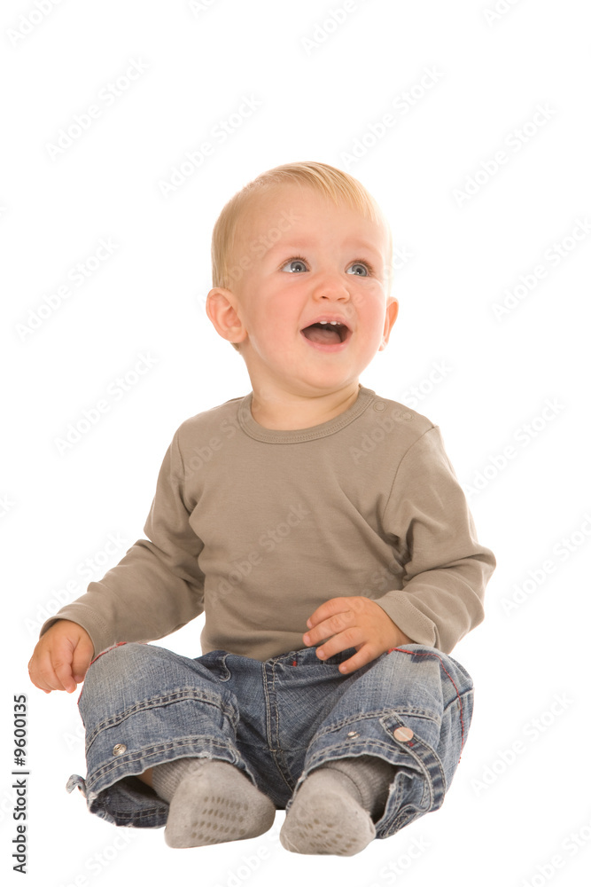 closeup portrait of emotional boy on a white background closeup portrait of emotional boy on a white background