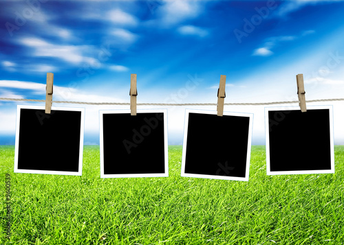 Natural polaroid photo concept.