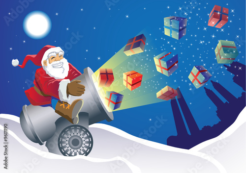Santa Gift Launcher delivering presents in an unusual way