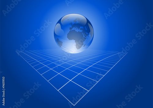 vector serie - futuristic background with earth