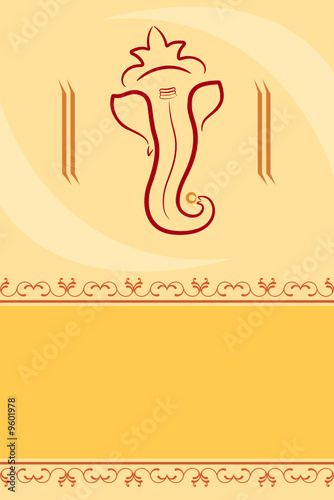 Ganesha (Elephant God) abstract background