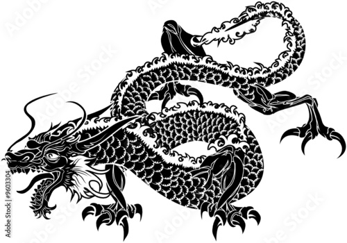 Illustration of Japanese dragon
