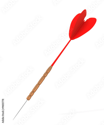 Dart on a white background....