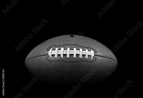 B&W Front View of Football