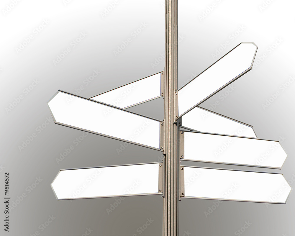 Obraz premium road signs blank directions for many uses