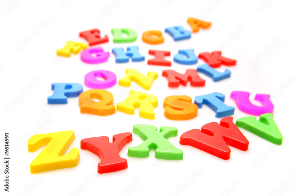 Alphabet letters over white background Alphabet letters over white background