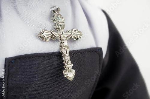 Close up of Roman Catholic Nun cross