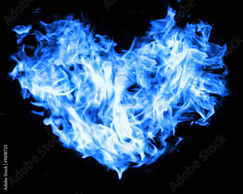 a heart shape made from flames