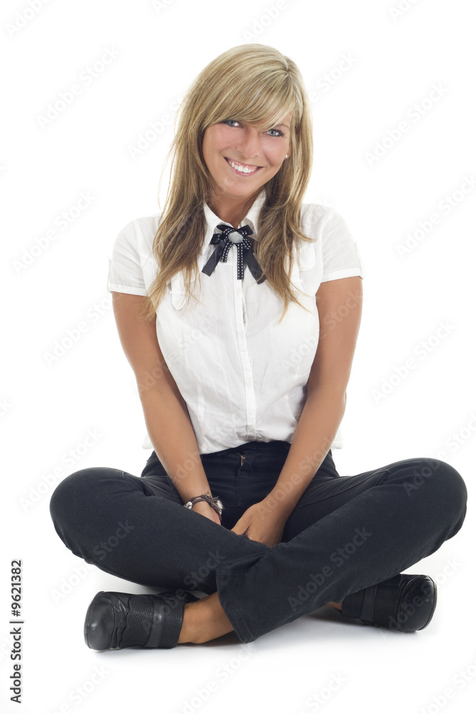 Pretty girl isolated on white background Pretty girl isolated on white background
