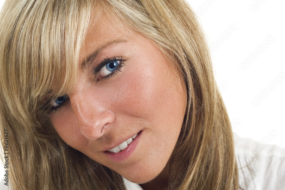 Pretty girl with blue eyes