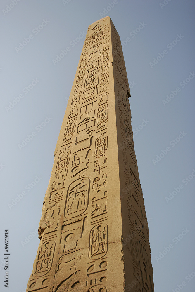 egyptian obelisk in temple karnak