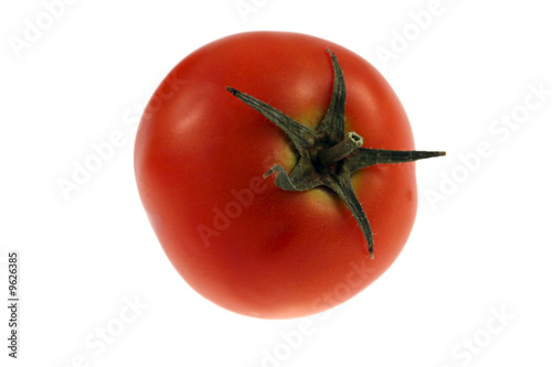 An isolated tomato on a white background