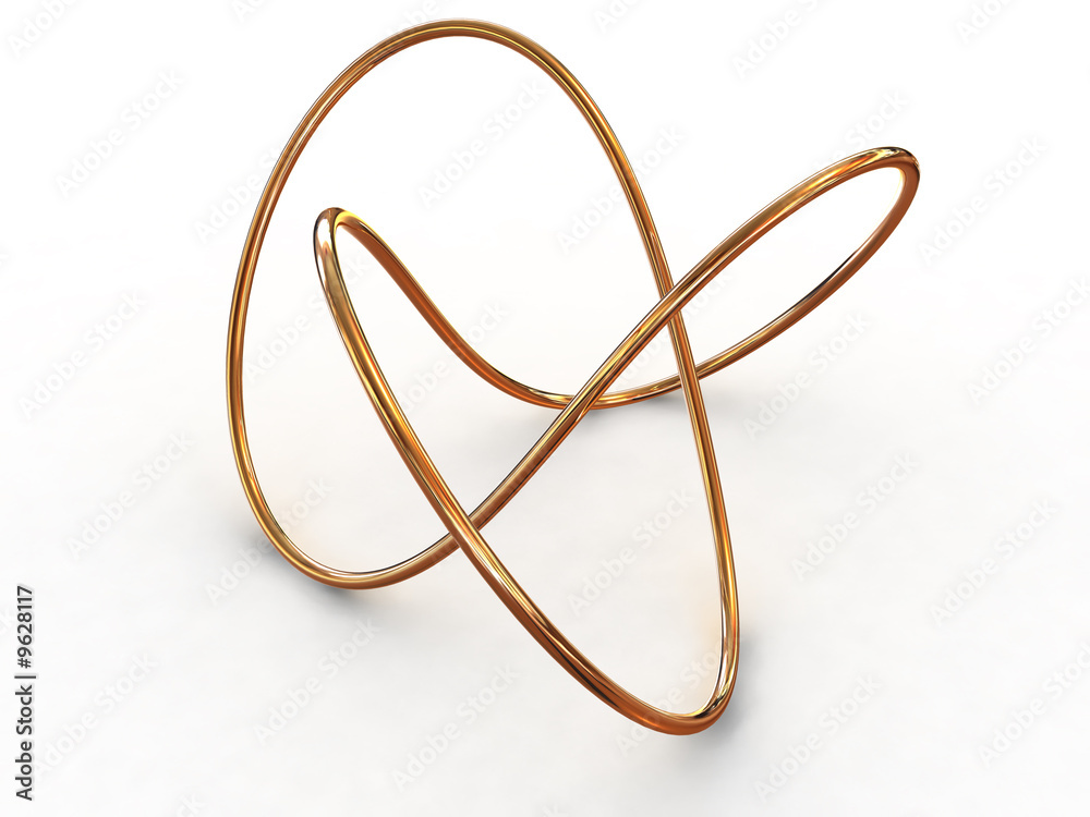 torus knot. 3d torus knot. 3d