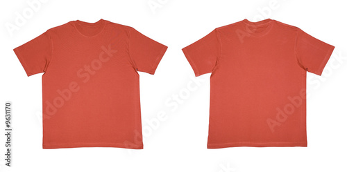 Blank t-shirts isolated on white.Clipping path included.