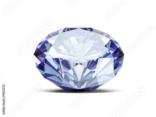 A close up of a diamond over a white background