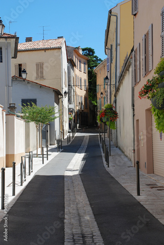 Picturesque little street in the provence  south of France 