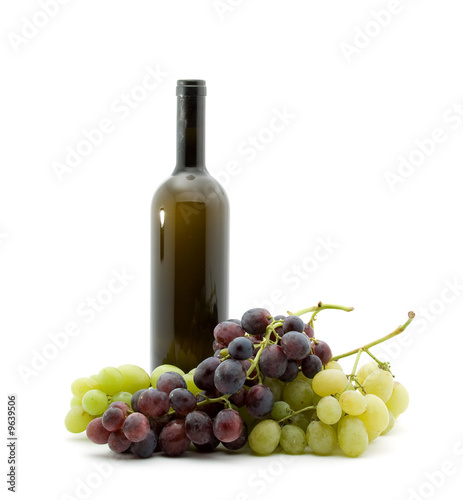 grapes studio isolated over white